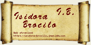 Isidora Broćilo vizit kartica